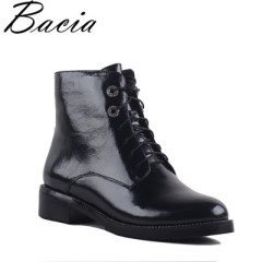 Women Boots Ankle Boots Lace up Woman Casual Leather Shoes