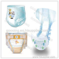 Disposable baby diaper; baby nappy; baby dipers; pull up; training pants