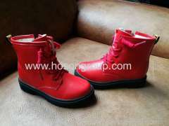 PU round toe gilrs ankle boots