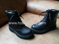 PU round toe gilrs ankle boots