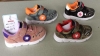 Suede velcro and lace kids sports shoes
