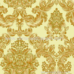 fashion vinyl waterproof Damask wallpaper