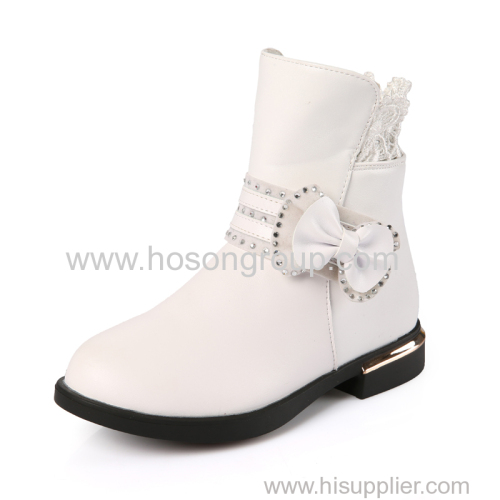 Children round toe winter ankle boots