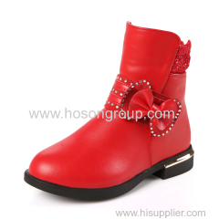 Girls round toe winter ankle boots