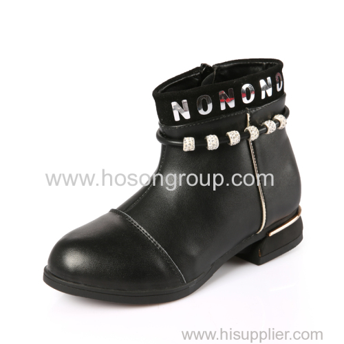 Girls zipper ankle boots