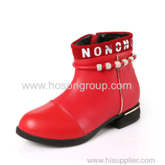 Children zipper ankle boots