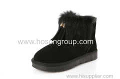 Soft fur and tassel kids ankle snow boot