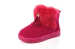 Soft fur and tassel children ankle snow boots