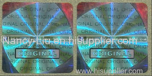 Silver color laser hologram label