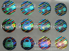 Silver color laser hologram label 3 d holographic film pet label