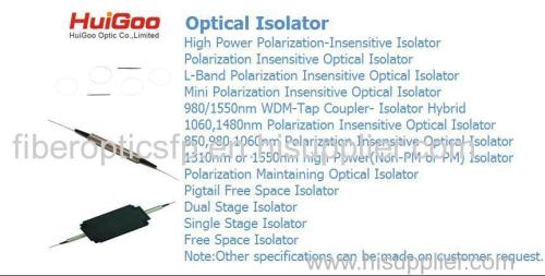 Sell optical isolator/single stage isolator/dual stage isolator/high power isolator