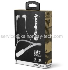 Wholesale SkullCandy Ink'd Wireless Bluetooth In Ear Headphones Headsets With Mic White Grey