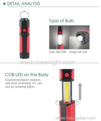 Portable1W+3W COB Work Light With Magnetic Base