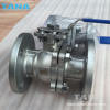 ANSI class150 cast steel WCB stainless steel flanged ends floating ball valve with high mounted pad