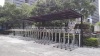 Automatic two tiered bike parking system