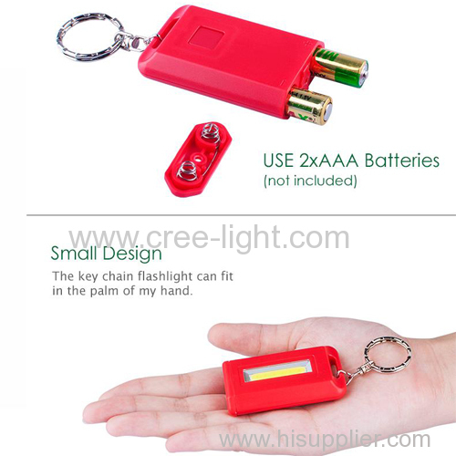 promotional gift COB LED Mini Flashlight pocket Keychain Light