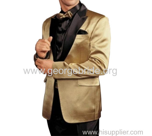 Men's Suits Gold Wedding Party Suits 2 Piece