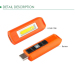 New Rechargeable USB Keychain COB Keychain Flashlight Light