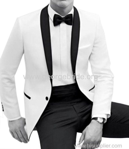 Men's Suits White Wedding Party Suits Tuxedos 2 Piece