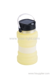 Portable Water Bottle Storage Solar Powered Folding LED Camping Lantern