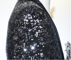 Black Sequins Party Jacket 1 Piece