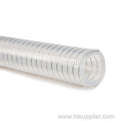 TYPE TSPO-Transparent Stainless Steel Helix and Polyester Fiber Braid Reinforced Silicone Hose