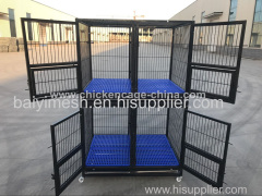 Tube dog cage with blue grid hot sell in USA