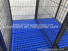 Tube dog cage with blue grid hot sell in USA