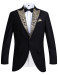 Men's Suits Golden Pattern Slim Fit Suits Business Suits