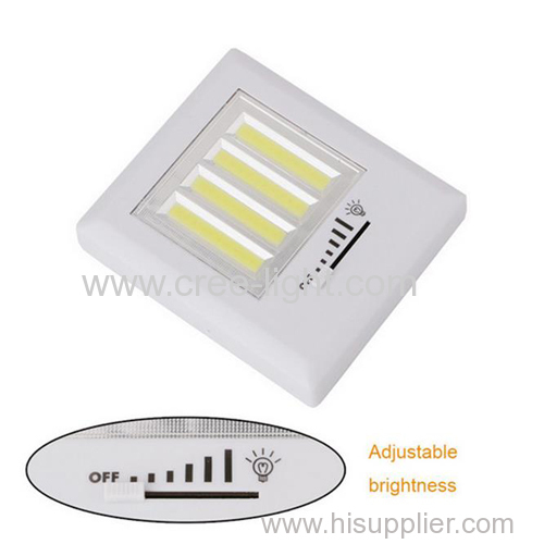 Dimmable Cabinet Wall Wireless 4pcs COB LED Night Light Switch with Magnetic