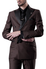 Double Button Casual Retro Men's Suits