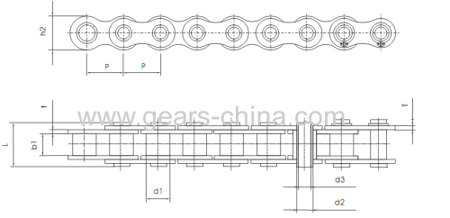 stainless steel leaf chain roller