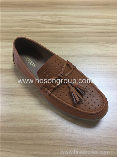 Round toe clip on men casual shoes