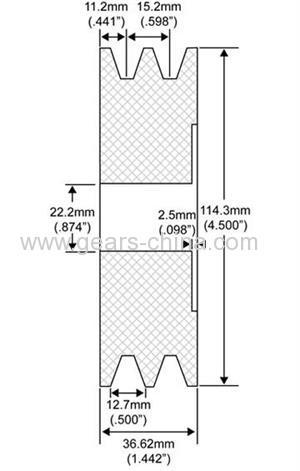 ASA 5V belt pulley American Standard  Split  taper pulley