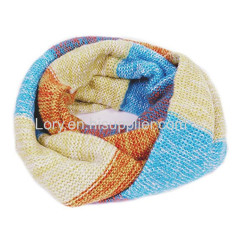 Winter Mixed color Thick Knitted Warm Infinity Scarf