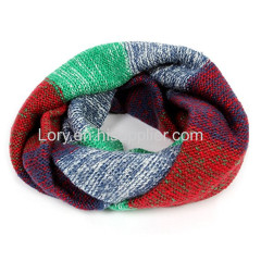 Winter Mixed color Thick Knitted Warm Infinity Scarf