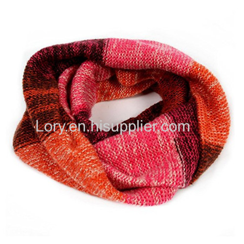 Winter Mixed color Thick Knitted Warm Infinity Scarf