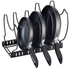 Expandable Kitchen Pan Pot and Lid Organizer Rack Holder