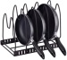 Expandable Kitchen Pan Pot and Lid Organizer Rack Holder