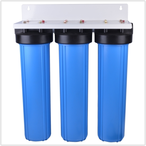 20" Triple Jumbo blue water filter housing