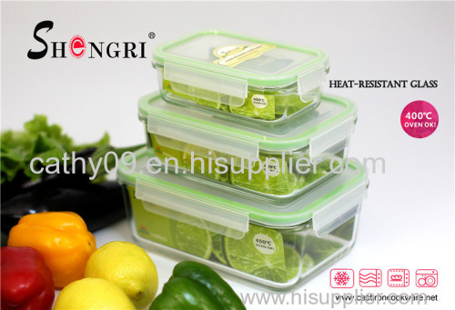 borosilicate glass storage food containers