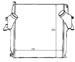 Mercedes Benz heavy duty truck /Actros intercooler/charge air cooler 96972