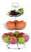 2 Tier Fruit Vegetables Produce Metal Basket Rack Display Stand