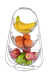 2 Tier Fruit Vegetables Produce Metal Basket Rack Display Stand