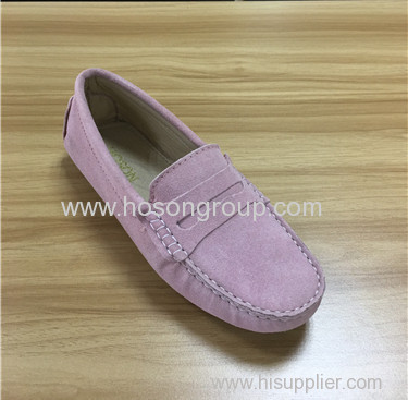 Kidsuede clip on lady flat shoes