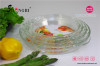 Heat resistant round glass baking pan for cookie