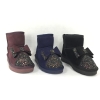 PU suede and paillette fashion kids snow boots