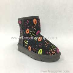 Chilren clip on snow ankle boots