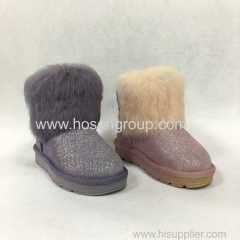 Clip on children winter ankle boots