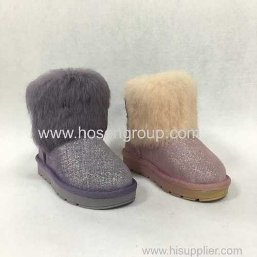 Clip on children snow ankle boots